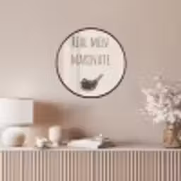 Vlees - Minimalistisch - Beige - Quote Fotolijst rond zonder passe partout klein -sfeer3