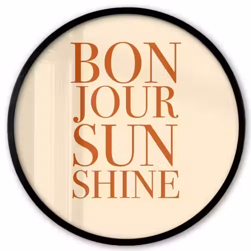 Oranje - Quote - Sun Fotolijst rond zonder passe partout klein -3d