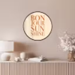 Oranje - Quote - Sun Fotolijst rond zonder passe partout klein -sfeer3