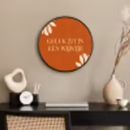 Oranje - Wijntje - Quote Fotolijst rond zonder passe partout klein -sfeer1
