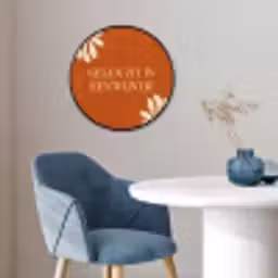 Oranje - Wijntje - Quote Fotolijst rond zonder passe partout klein -sfeer2