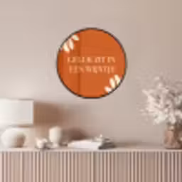 Oranje - Wijntje - Quote Fotolijst rond zonder passe partout klein -sfeer3