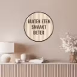 Buiten - Quote - Strepen - Zomer Fotolijst rond zonder passe partout klein -sfeer3