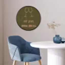 Roze - Groen - Wijn - Quote Fotolijst rond zonder passe partout klein -sfeer2
