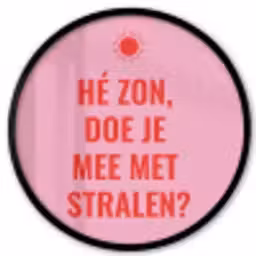 Roze - Zon - Quote Fotolijst rond zonder passe partout klein -3d