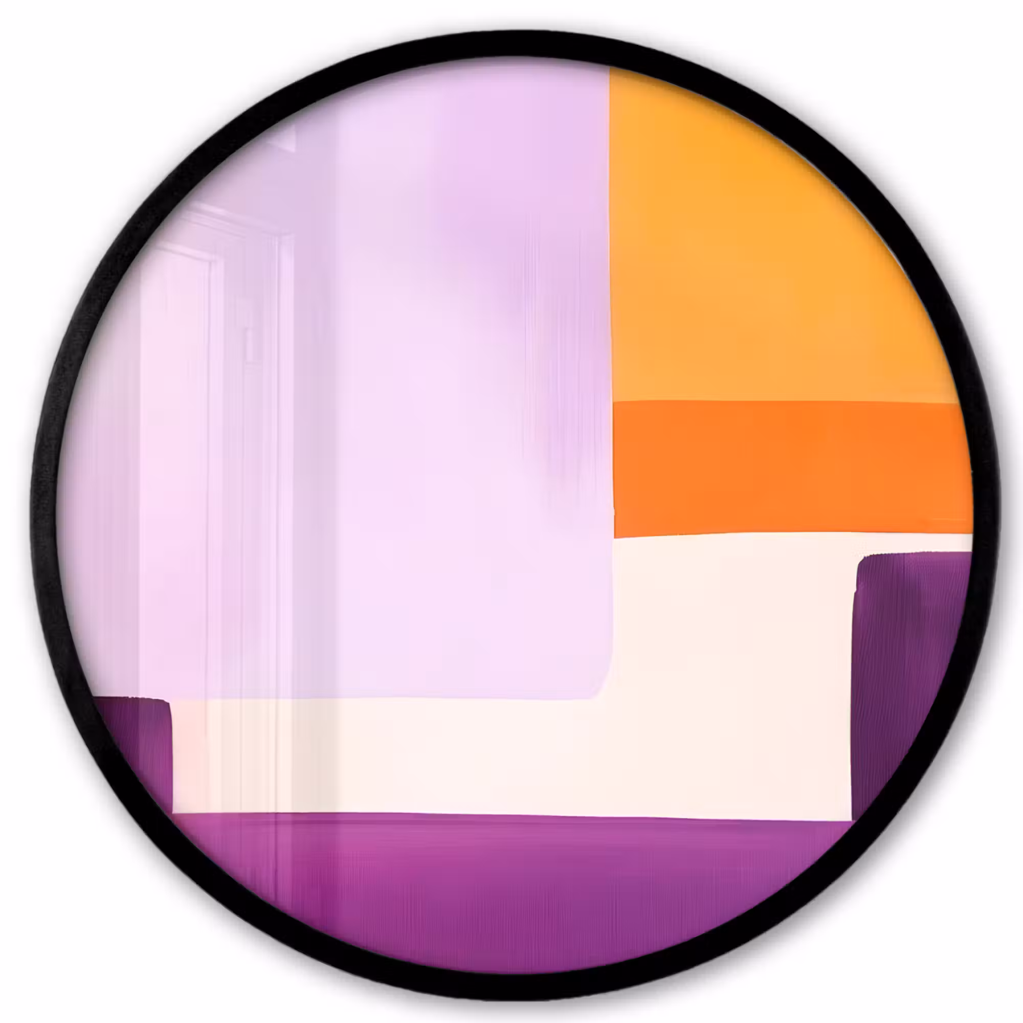 Photo Frame Round - Planes - Abstract - Rectangular - Orange