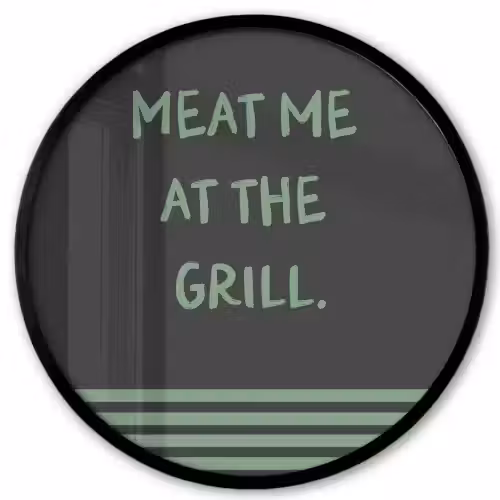 Quote - Groen - Grill - Zomer Fotolijst rond zonder passe partout klein -3d