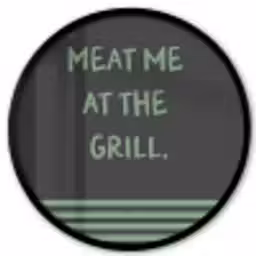 Quote - Groen - Grill - Zomer Fotolijst rond zonder passe partout klein -3d