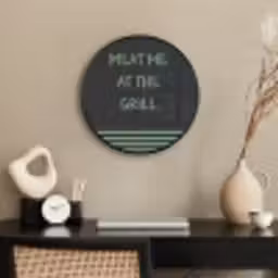 Quote - Groen - Grill - Zomer Fotolijst rond zonder passe partout klein -sfeer1