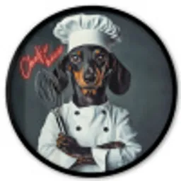 Quote - Neon - Hond - Kokskleding Fotolijst rond zonder passe partout klein -3d