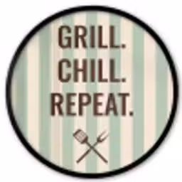 Quote - Strepen - Grill Fotolijst rond zonder passe partout klein -3d