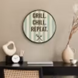 Quote - Strepen - Grill Fotolijst rond zonder passe partout klein -sfeer1