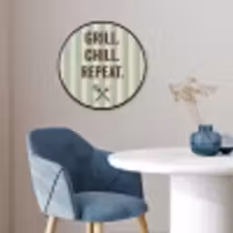 Quote - Strepen - Grill Fotolijst rond zonder passe partout klein -sfeer2