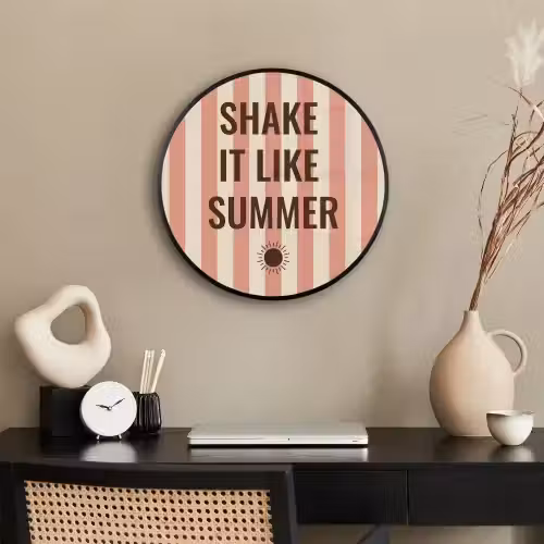 Zomer - Quote - Strepen Fotolijst rond zonder passe partout klein -sfeer1