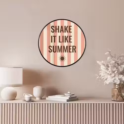 Zomer - Quote - Strepen Fotolijst rond zonder passe partout klein -sfeer3