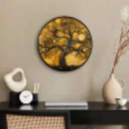 Boom - Levensboom - Abstract - Goud Fotolijst rond zonder passe partout klein -sfeer1