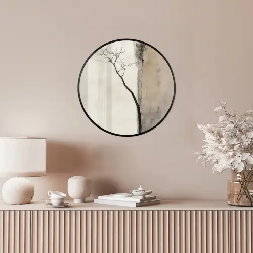 Wabi sabi - Plant - Beige Fotolijst rond zonder passe partout klein -sfeer3