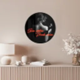 Wijn - Vrouw - Neon - Quote Fotolijst rond zonder passe partout klein -sfeer3
