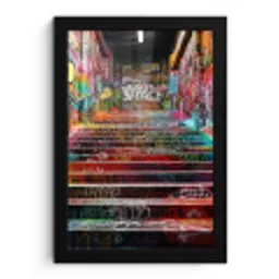 Trap - Graffiti - Kleuren - Kunst fotolijst zwart zonder passe partout klein -3d