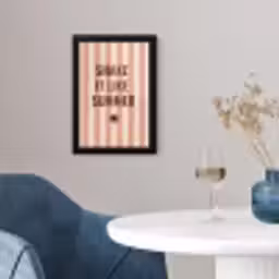Zomer - Quote - Strepen fotolijst zwart zonder passe partout klein -sfeer4