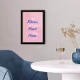 Tekst - Blauw - Keuken - Kader fotolijst zwart zonder passe partout klein -sfeer4