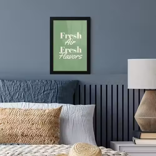 Tekst - Groen - Sierlijk - Letters fotolijst zwart zonder passe partout klein -sfeer3