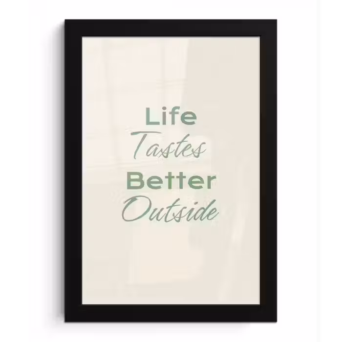 Tekst - Sierlijk - Letters - Groen fotolijst zwart zonder passe partout klein -3d
