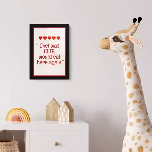 Tekst - Rood - Hartjes fotolijst zwart zonder passe partout klein -usfeer4_kinderkamer