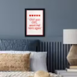 Tekst - Rood - Hartjes fotolijst zwart zonder passe partout klein -sfeer3