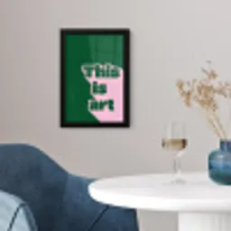 This is art - Schaduw - Roze fotolijst zwart zonder passe partout klein -sfeer4