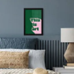 This is art - Schaduw - Roze fotolijst zwart zonder passe partout klein -sfeer3