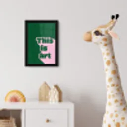 This is art - Schaduw - Roze fotolijst zwart zonder passe partout klein -usfeer4_kinderkamer