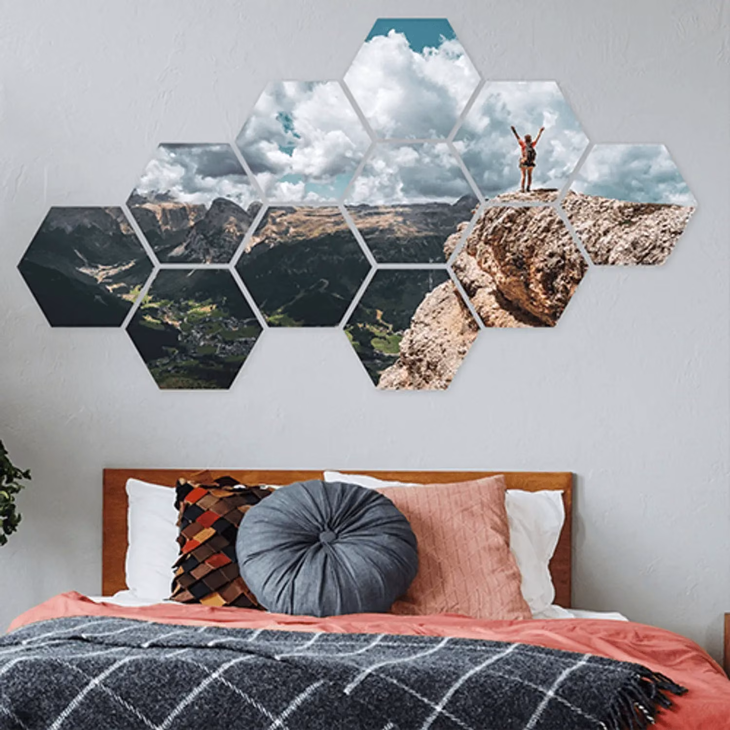 Foto over meerdere hexagons