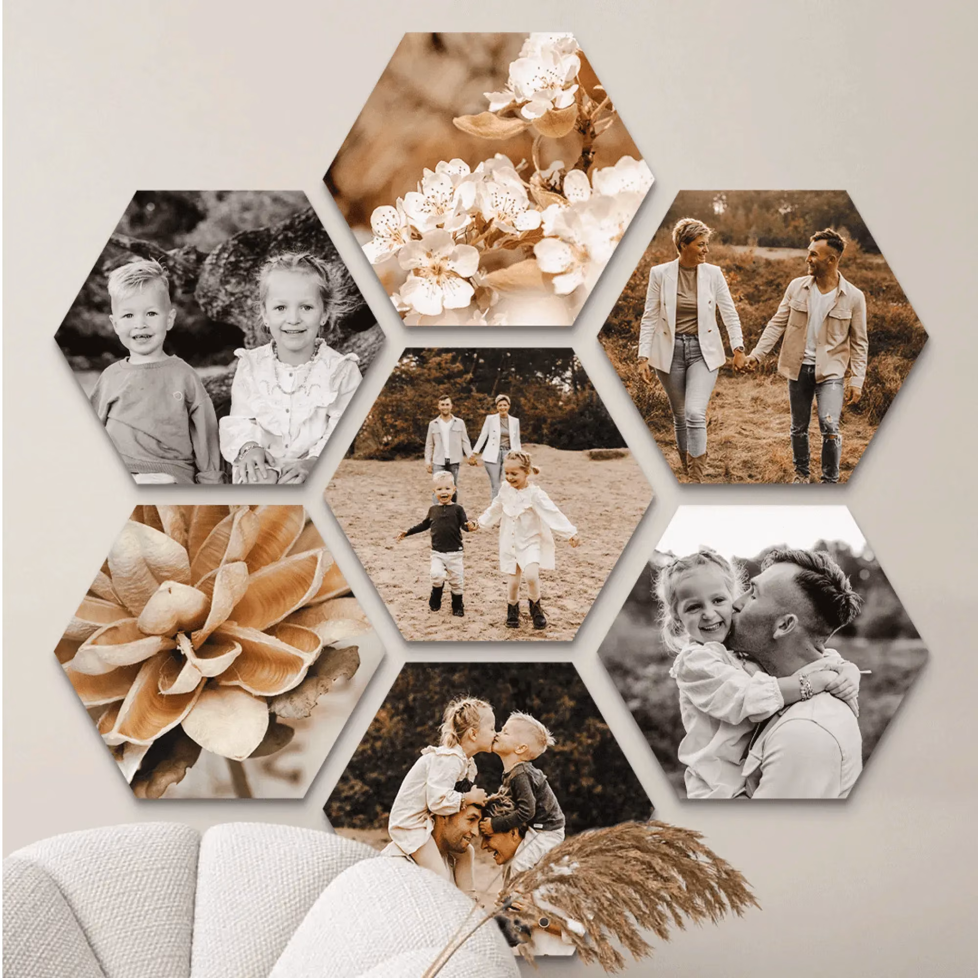 Hexagon foto eigen afbeelding