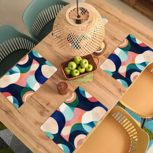 Abstract - Blauw - Roze Placemat vinyl groot -zzsfeer5_Kitchenyeah-website