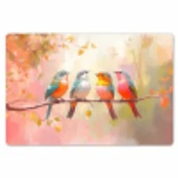 Vogels - Kleurrijk - Tak Placemat vinyl groot -zzsfeer1_Kitchenyeah-website