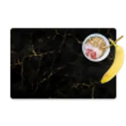 Zwart marmer - Gouden aders - Klassiek Placemat vinyl groot -zzzproduct_Kitchenyeah-website