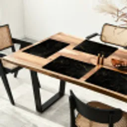 Zwart marmer - Gouden aders - Klassiek Placemat vinyl groot -zzsfeer4_Kitchenyeah-website