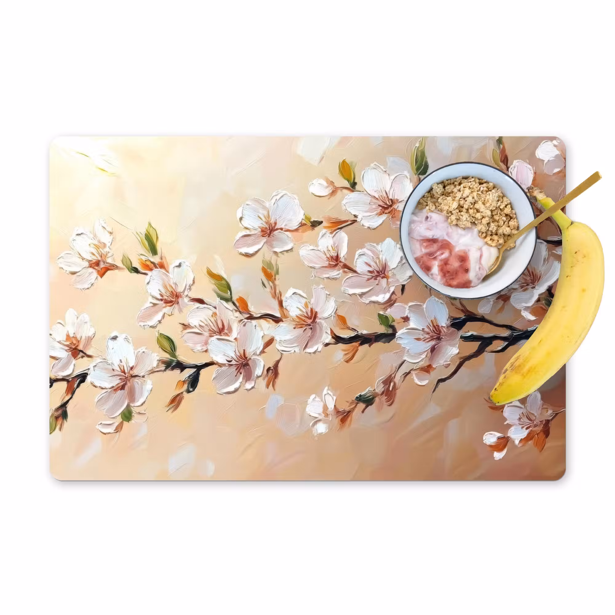 Placemat - 6 pieces - Blossom branches - Picturesque - Pink
