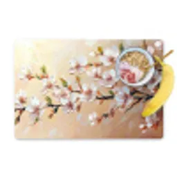 Bloesemtakken - Schilderachtig - Roze Placemat vinyl groot -zzzproduct_Kitchenyeah-website