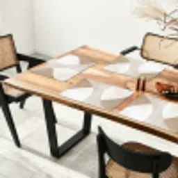 Bruin - Japandi - Abstract Placemat vinyl groot -zzsfeer4_Kitchenyeah-website