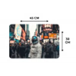 Stad - Mensen - Astronaut - Wit Placemat vinyl groot -specs