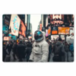 Stad - Mensen - Astronaut - Wit Placemat vinyl groot -zzsfeer1_Kitchenyeah-website