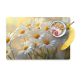 Madeliefjes - Wit - Zonlicht Placemat vinyl groot -zzzproduct_Kitchenyeah-website