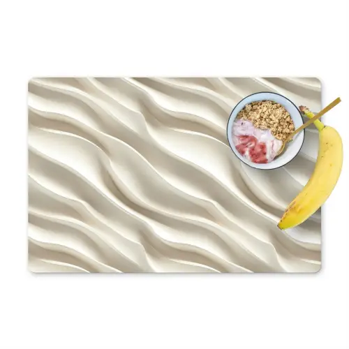 Diagonaal - Golven - Crème Placemat vinyl groot 368 -zzzproduct_Kitchenyeah-website
