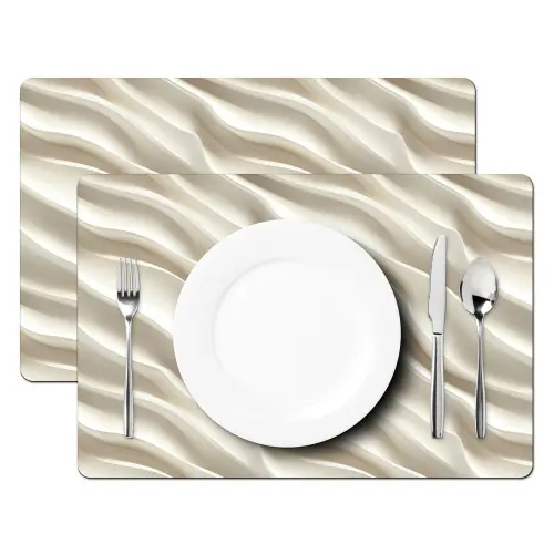 Diagonaal - Golven - Crème Placemat vinyl groot 368 -zzsfeer2_Kitchenyeah-website