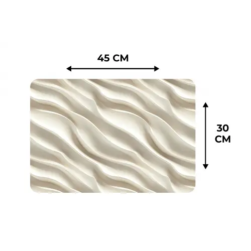 Diagonaal - Golven - Crème Placemat vinyl groot 368 -specs