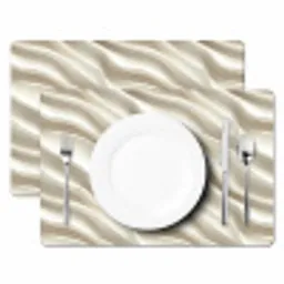 Diagonaal - Golven - Crème Placemat vinyl groot 368 -zzsfeer2_Kitchenyeah-website