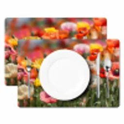 Bloemenveld - Klaprozen - Kleurrijk Placemat vinyl groot -zzsfeer2_Kitchenyeah-website