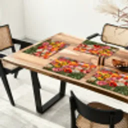 Bloemenveld - Klaprozen - Kleurrijk Placemat vinyl groot -zzsfeer4_Kitchenyeah-website